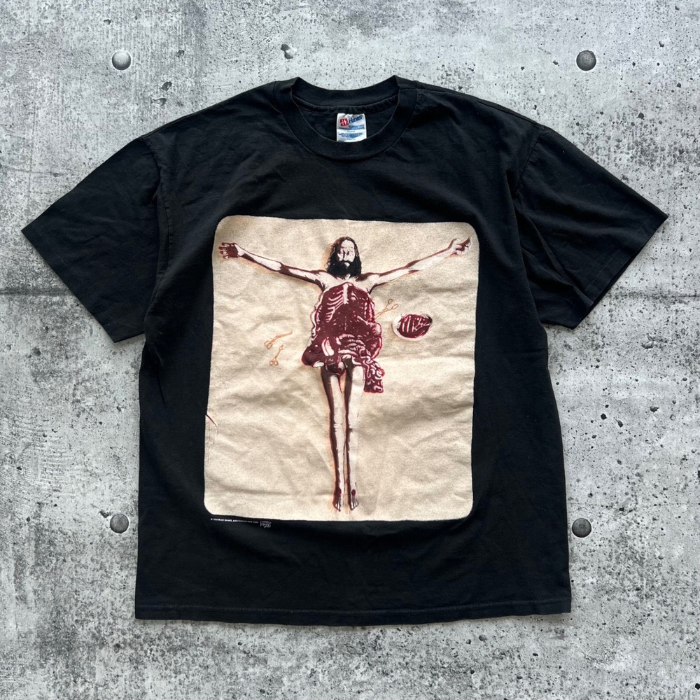 Vintage Deicide T-shirt Mens XL Black Once Upon the Cross Death Metal Band 90s